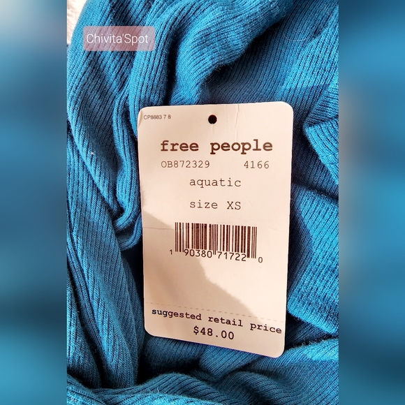 🆕️🏷 Free People We The Free Love Valley Tunic Top - Aquatic - XS - Picture 7 of 10